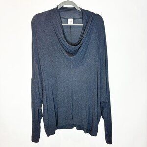 Cabi | 3227 Quinn boxy top Tee Cowl Neck Layer size L blue